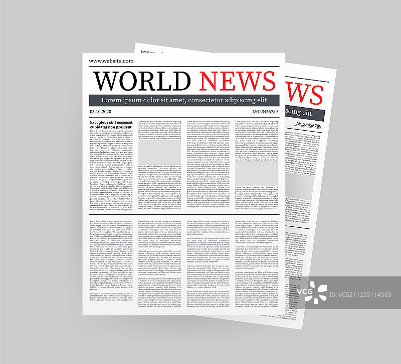 空白日报模型图片素材