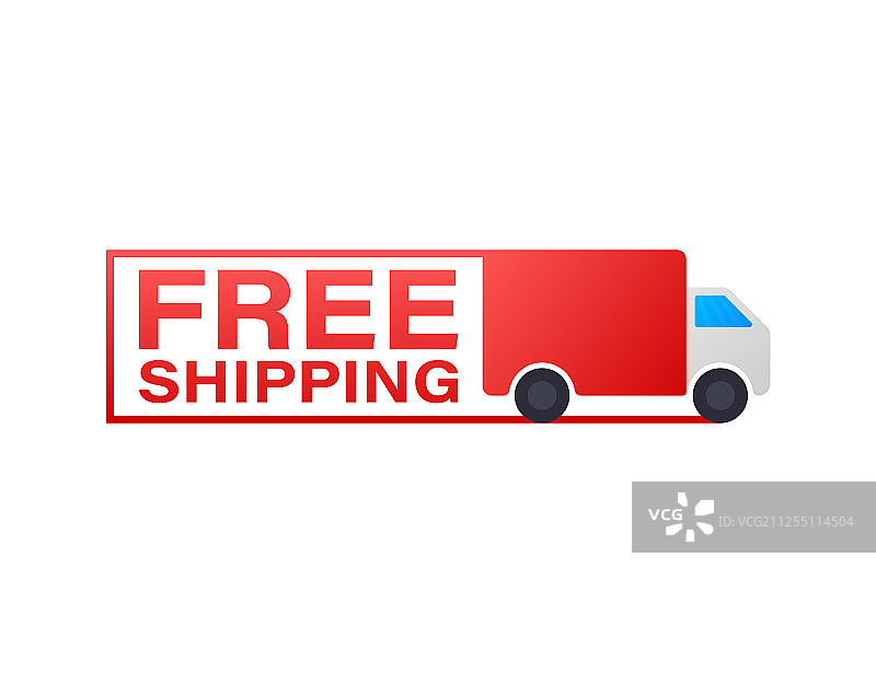 免费送货概念运输卡车图片素材