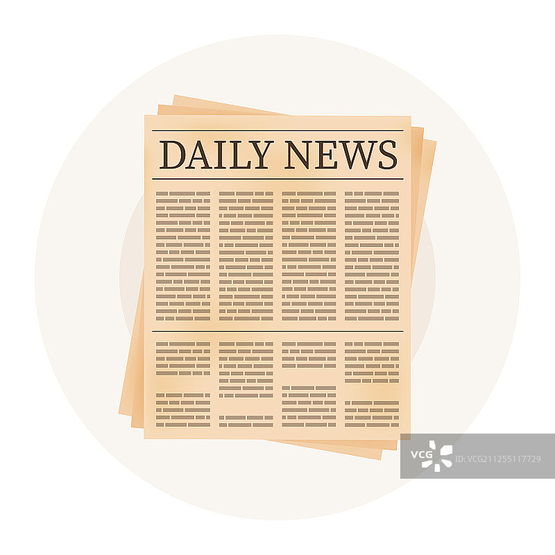 逼真的复古报纸页面模板图片素材