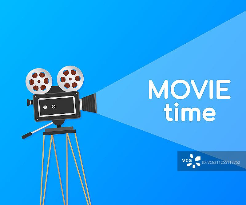 电影放映时间概念布局图片素材