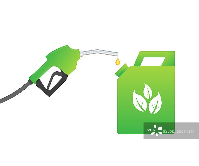 生物燃料罐图标，白色背景图片素材