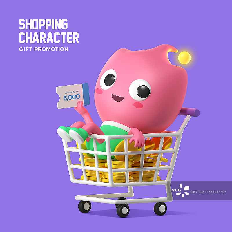 3D购物人物004图片素材