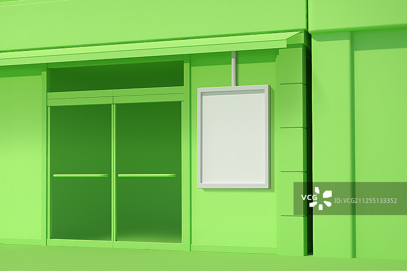 用于广告的3D空白广告牌，模型016图片素材