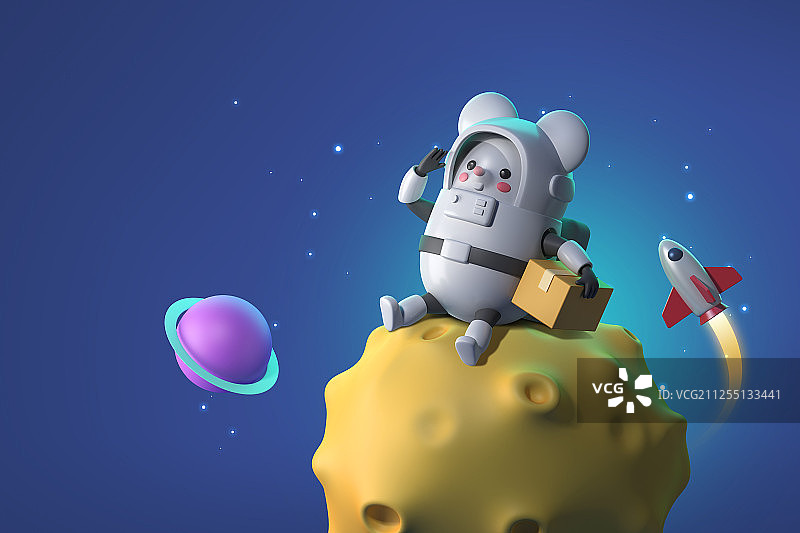 2020年3D拟真老鼠形象015图片素材