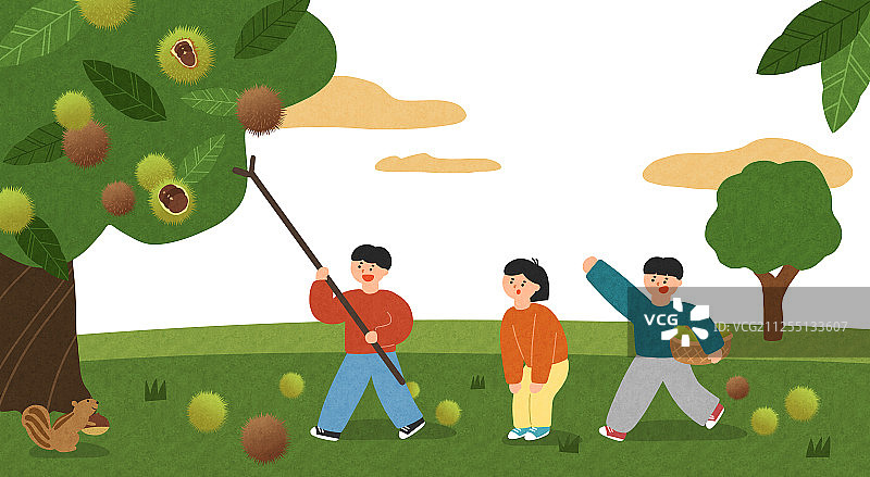 秋日快乐时光插画004图片素材