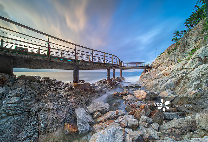大梅沙海滨栈道风光图片素材
