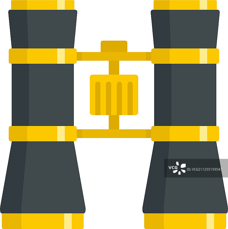 扁平风格的剧院双筒望远镜图标图片素材