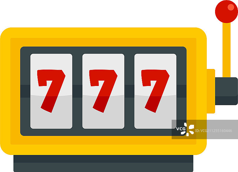 扁平风格的赌场老虎机图标图片素材