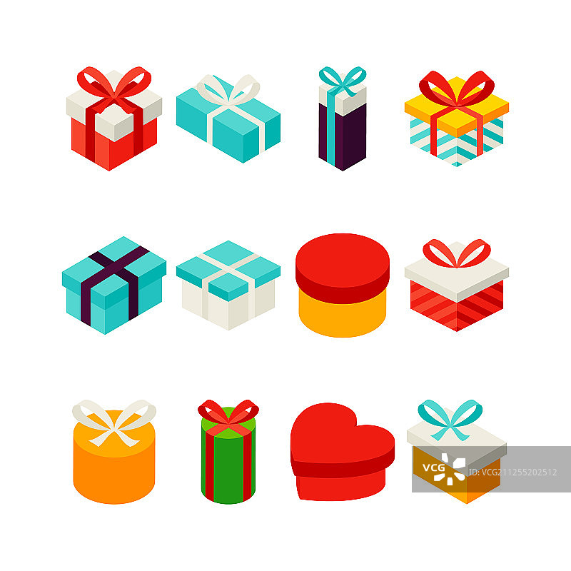 2.5D礼品盒素材图片素材