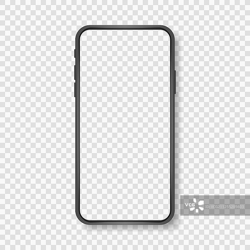 智能手机空白屏幕样机模板图片素材