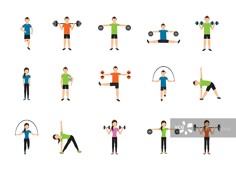 健身图标合集设计图片素材