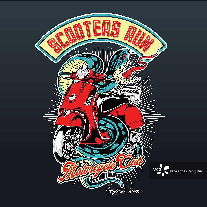 摩托车踏板车蛇图片素材