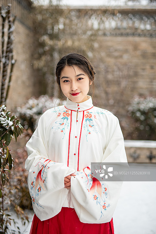 汉服少女图片素材