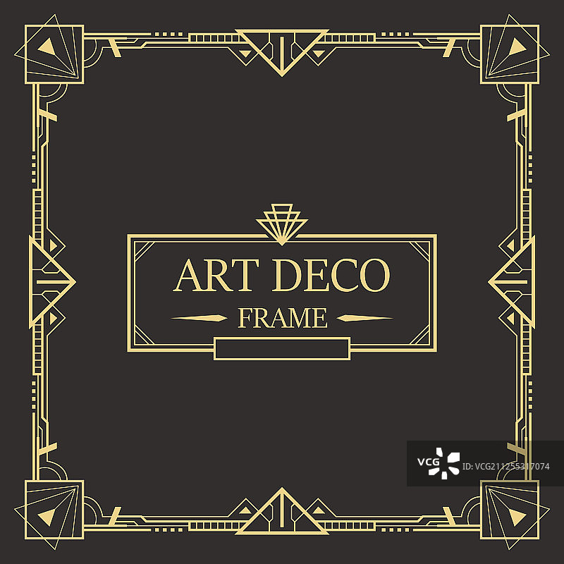 艺术装饰边框和框架模板图片素材