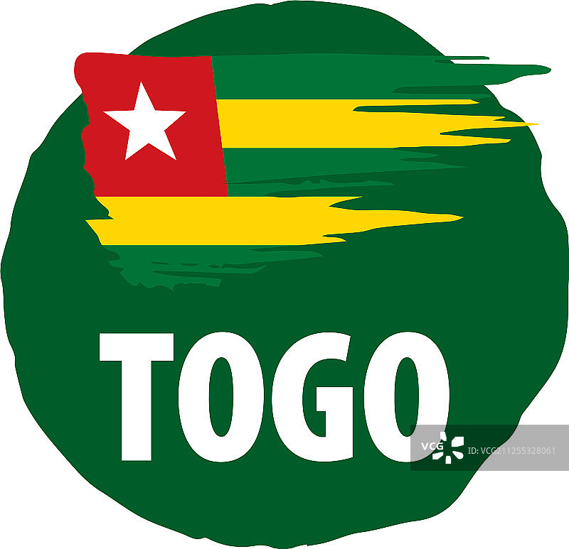 多哥国旗上有白色图片素材