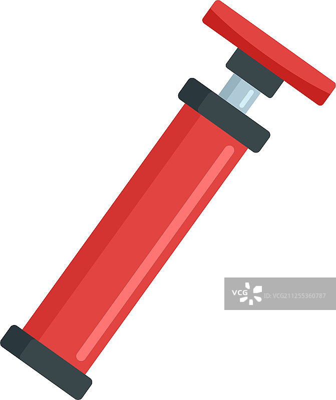 自行车打气筒扁平风格图标图片素材