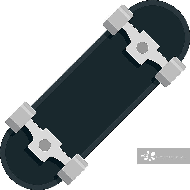 扁平风格金属轮滑板图标图片素材