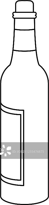 葡萄酒瓶扁平风图标设计图片素材