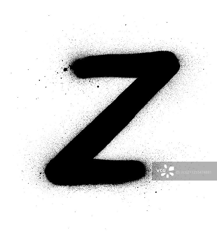 涂鸦：黑色Z字图片素材
