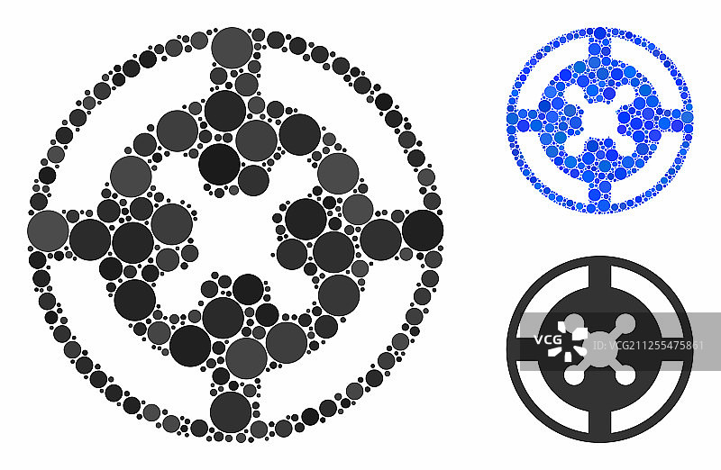 轮盘赌构成球形图标元素图片素材