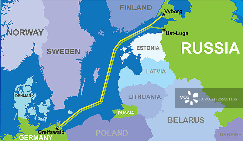 北溪2号地图图片素材