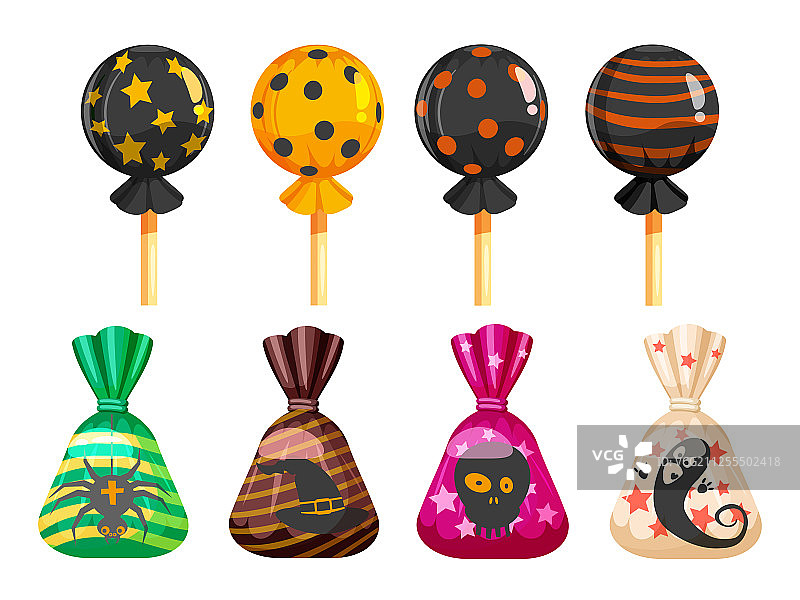 万圣节糖果彩色图案图片素材