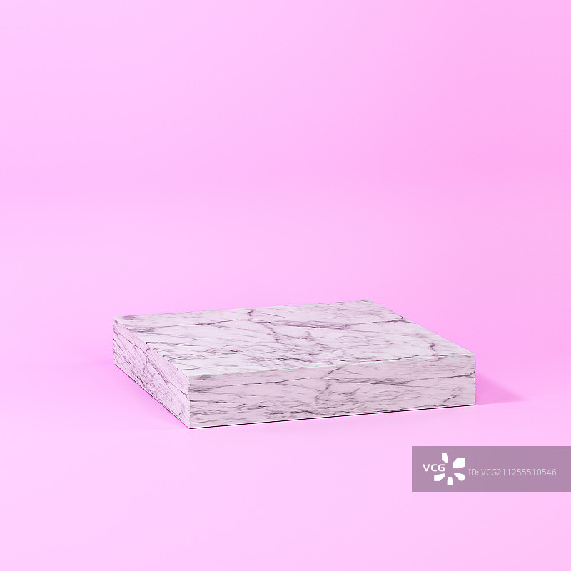 空房间内的物品展示平台 三维渲染图片素材