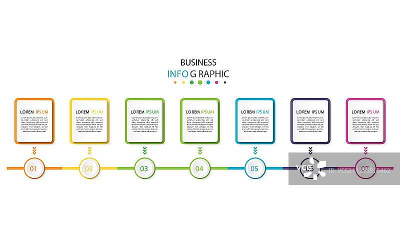 商务信息图表时间轴数据可视化图片素材