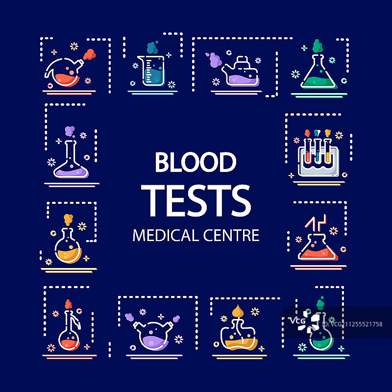 实验室烧瓶图标集图片素材