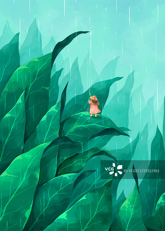 二十四节气之精灵谷雨图片素材