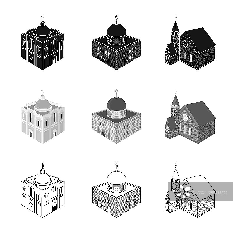 寺庙和历史符号设计图片素材