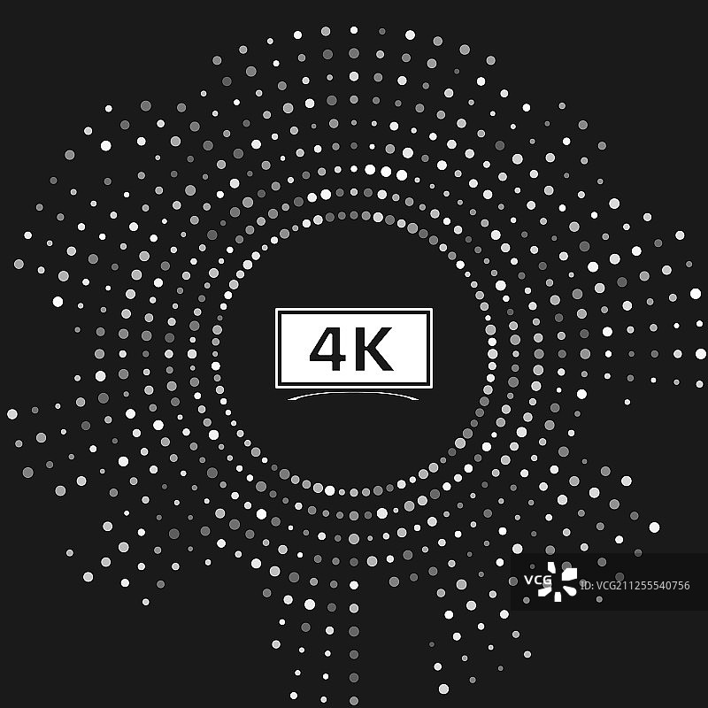 具有4K超高清视频技术的白色屏幕电视图片素材