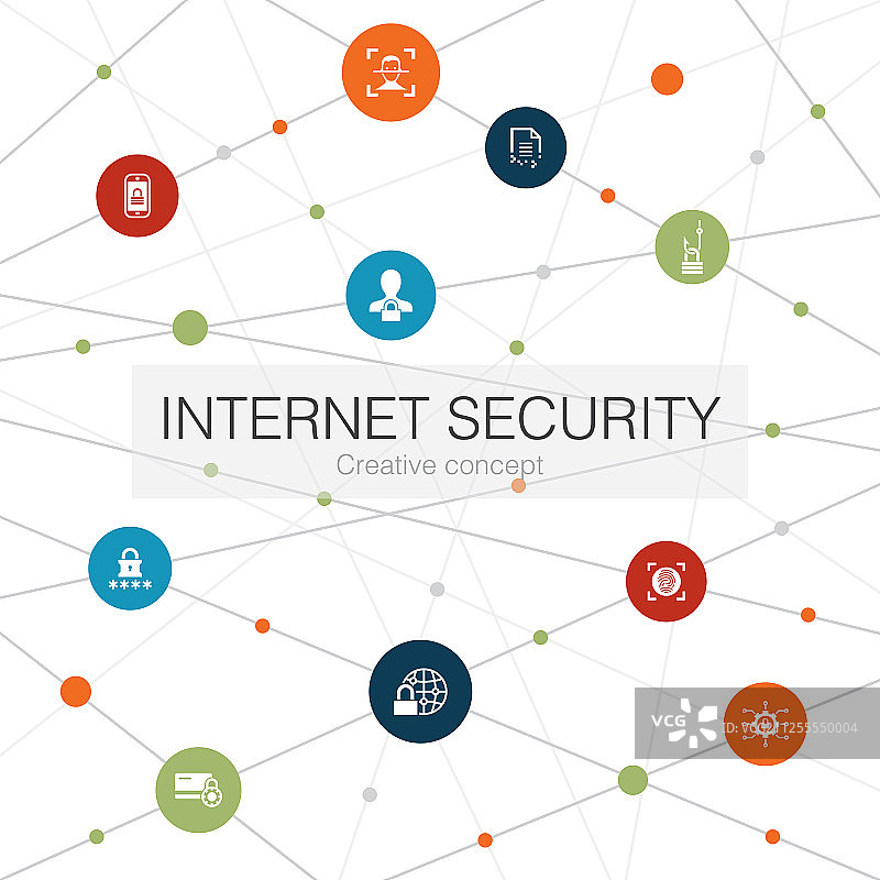 简约的互联网安全时尚网页模板图片素材