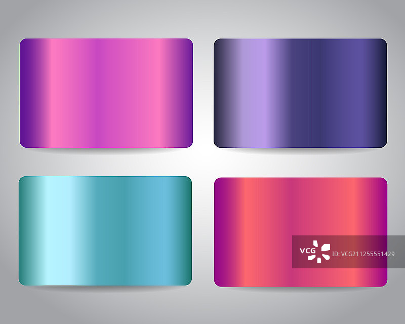 金属banner信用卡或礼品卡套装图片素材