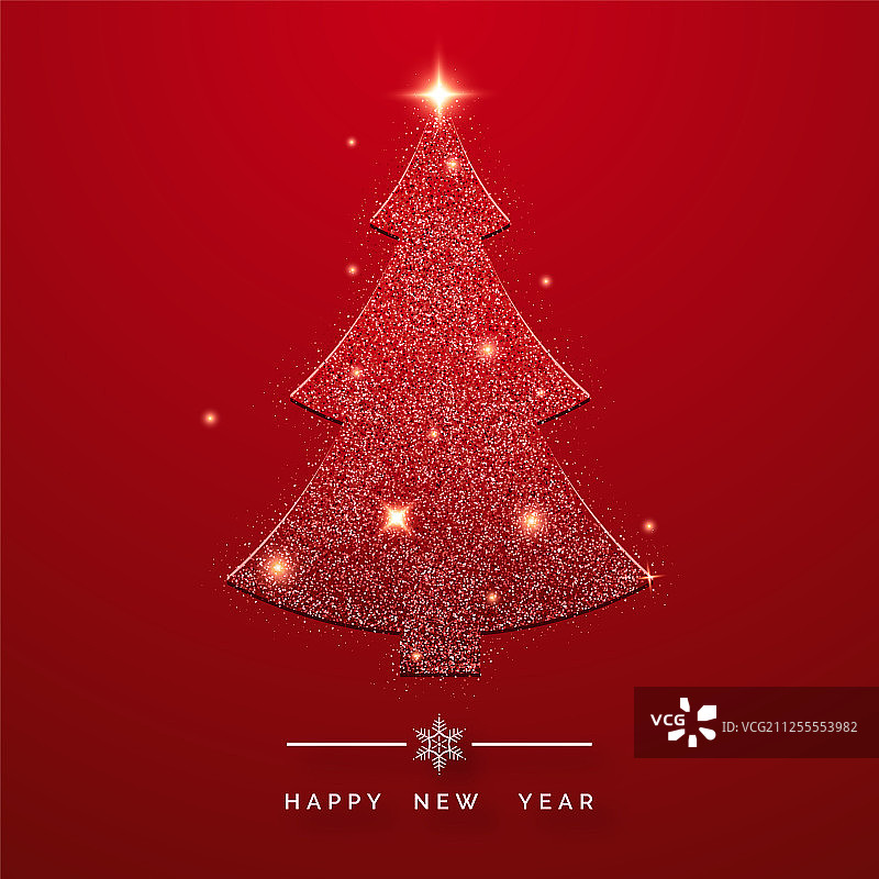 闪耀圣诞树节日背景图片素材