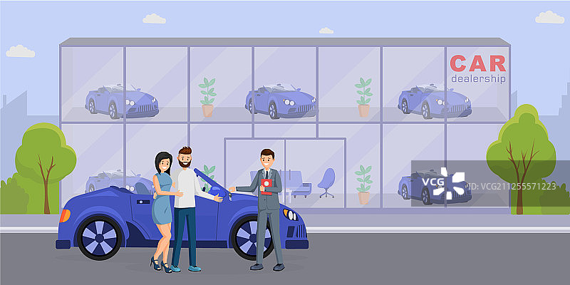 新车购置优惠扁平风设计图片素材