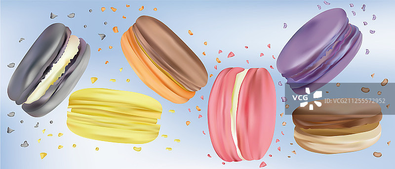 动感彩色马卡龙合集图片素材