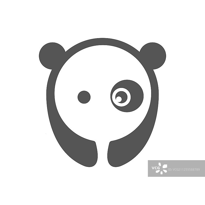 熊猫logo图形抽象设计图片素材