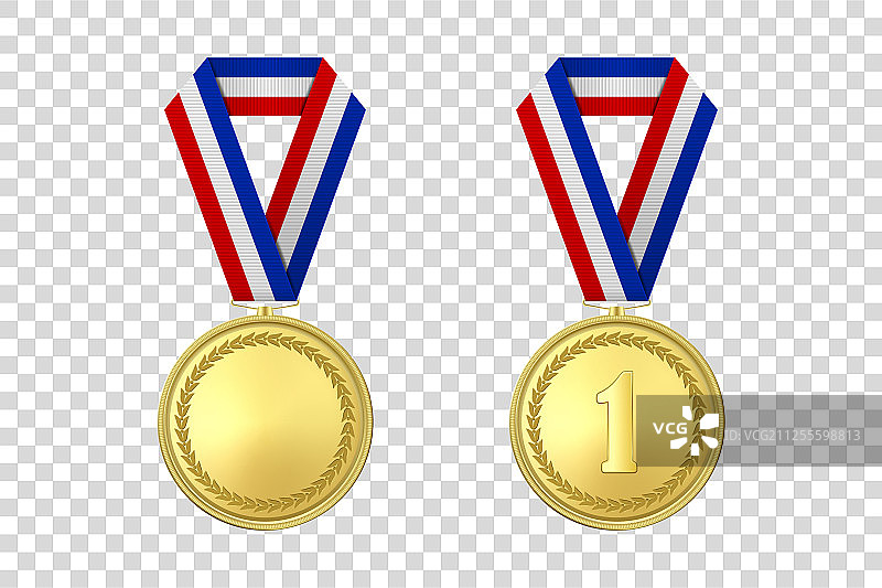 3D金色奖牌图标图片素材