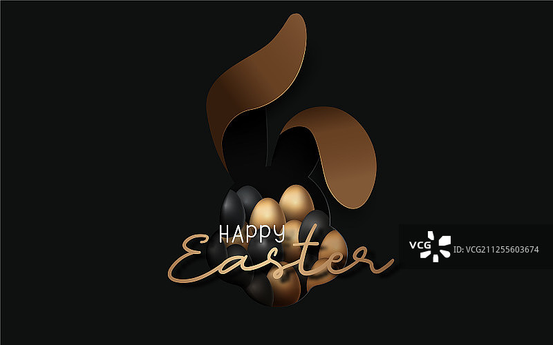 逼真复活节彩蛋背景图片素材