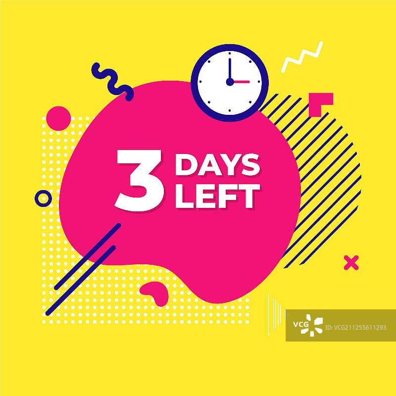 促销倒计时抽象元素三天图片素材