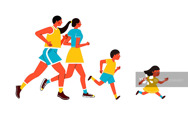 一家人运动图片素材