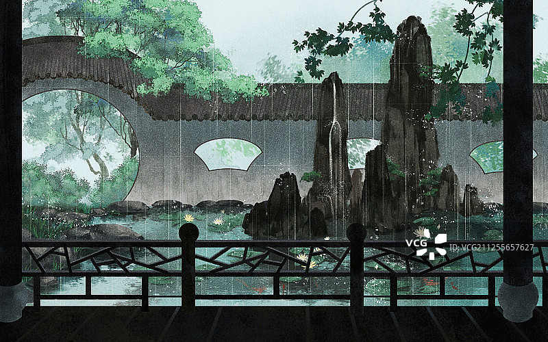 小院子-夏图片素材