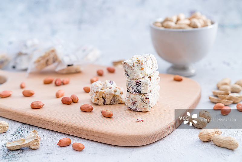 中国台湾网红小吃雪花酥（花生酥糖）图片素材