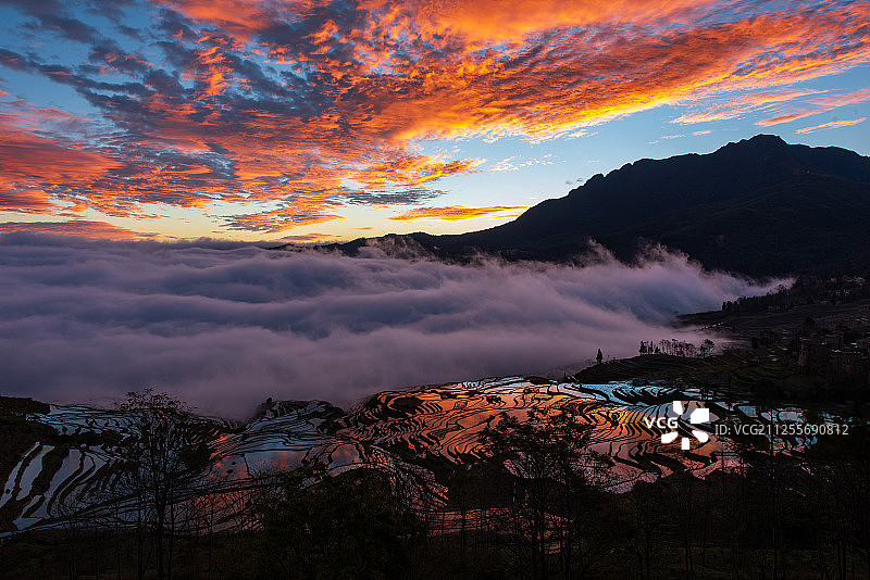 云南黎明田园风光图片素材