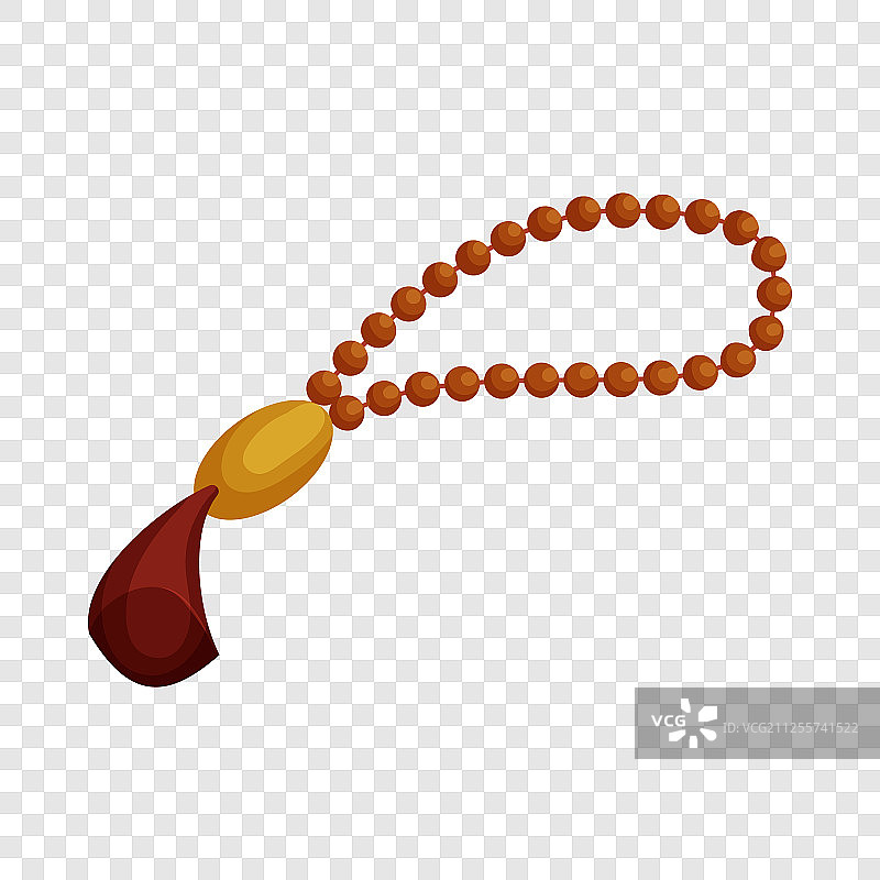 穆斯林祈祷珠卡通风格图标图片素材