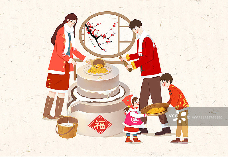 腊月二十五 推磨做豆腐图片素材