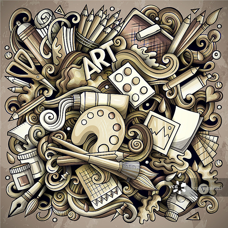 卡通涂鸦艺术设计图片素材