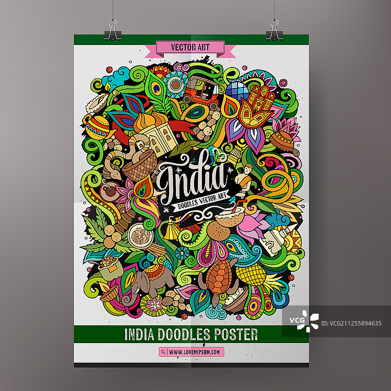 印度手绘涂鸦图片素材