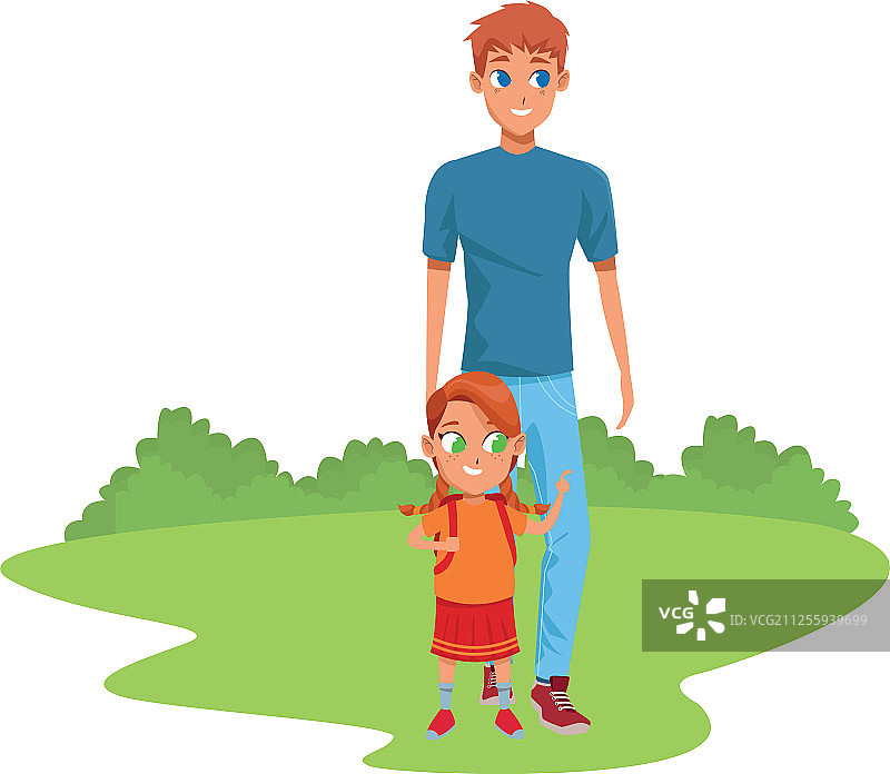 单亲父亲和孩子们图片素材